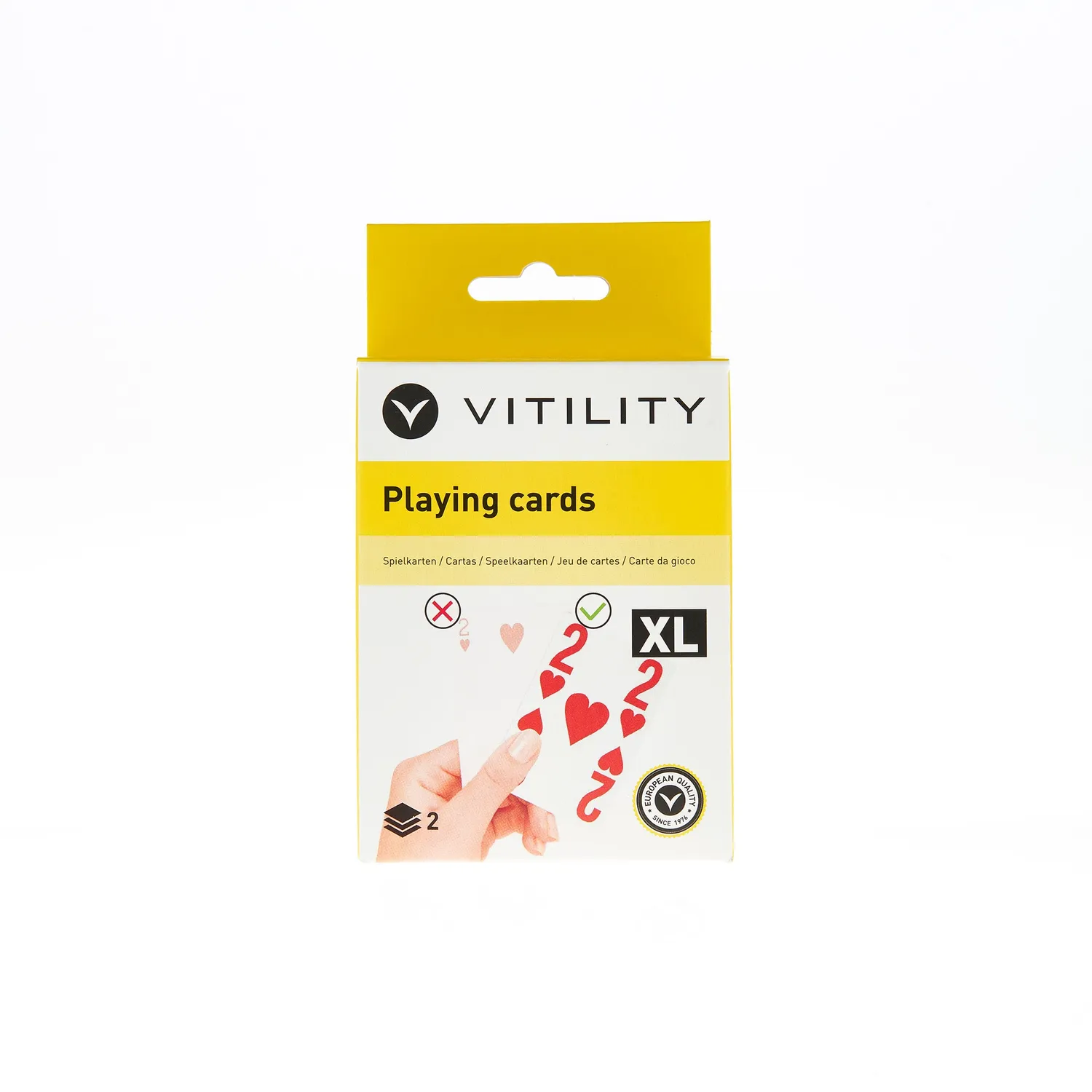 Vitility kortstokk med store tall