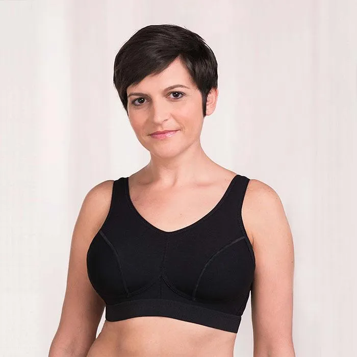Trulife 330 Sophia sports-BH svart 38 C/D bomull