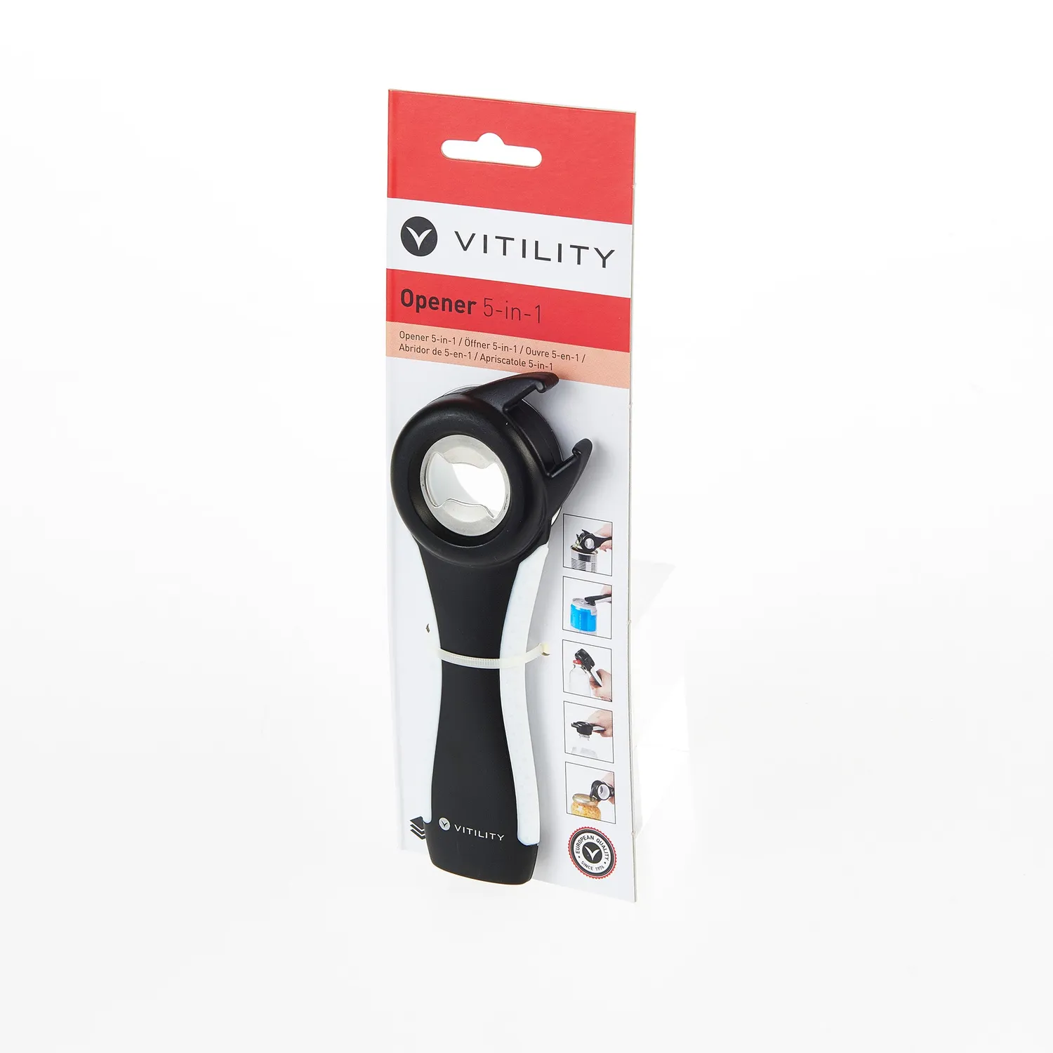 Vitility 5-i-1 åpner med ergonomisk grep