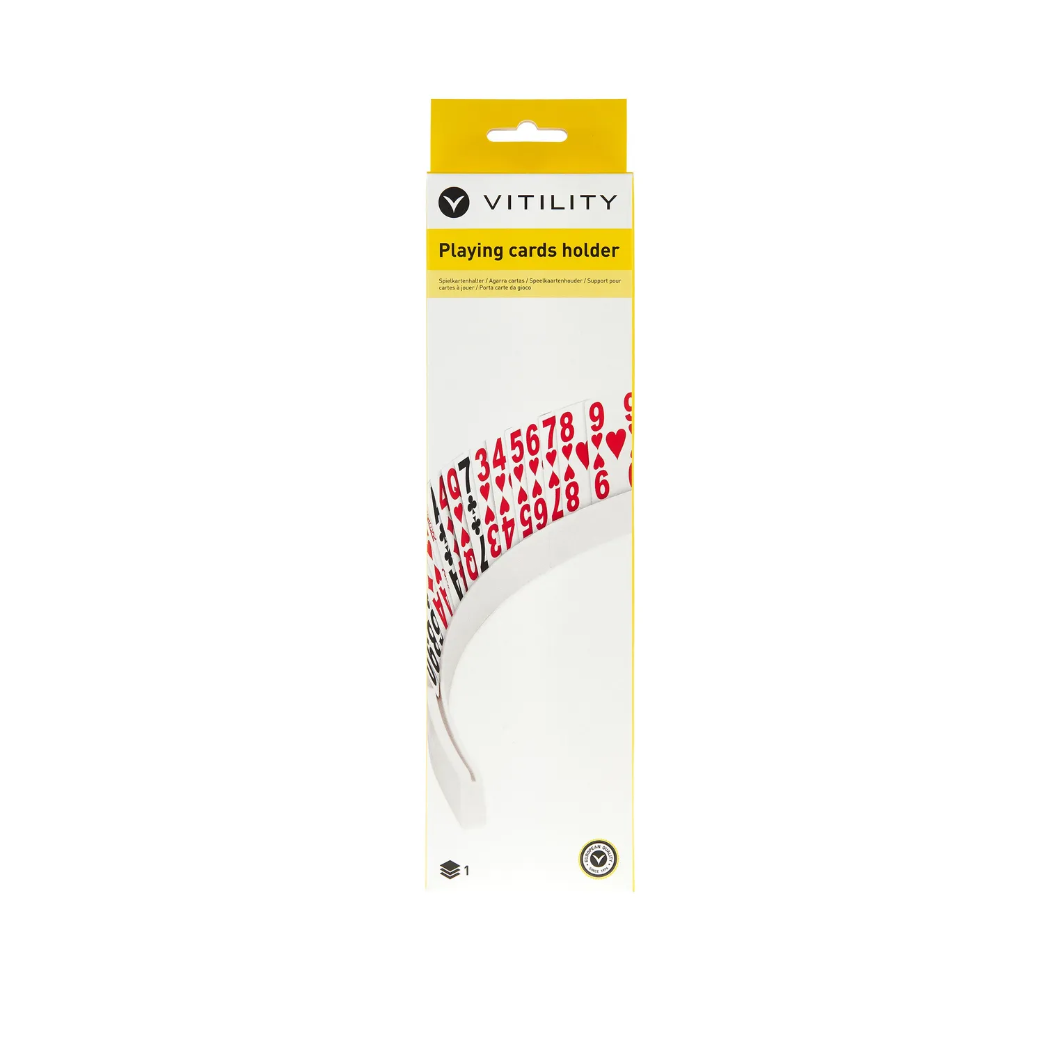 Vitility kortstokkholder spillekortholder rund