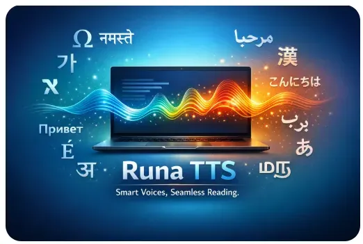 Runa TTS Voices oppgraderingslisens NVDA stemmer