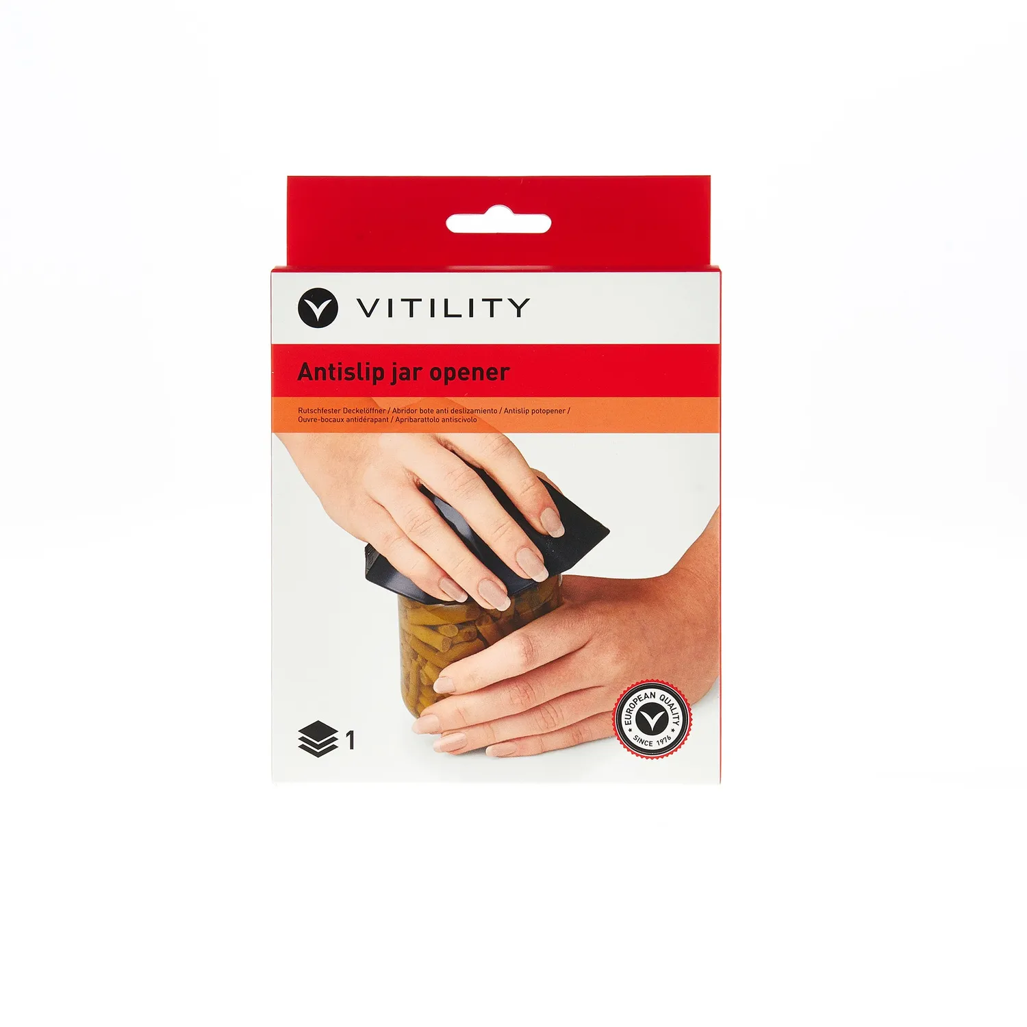 Vitility krukkeåpner antiskli glassåpner opptil 10 cm