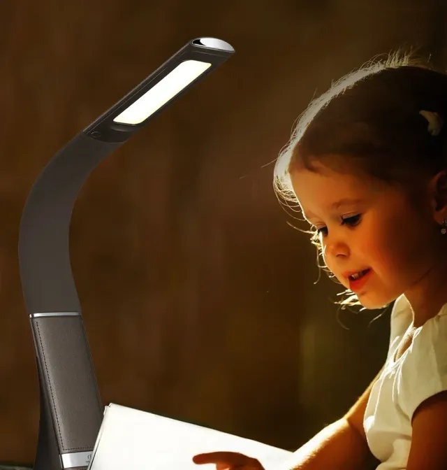 Adaptor Aurora bordlampe oppladbar sort kaldhvitt lys