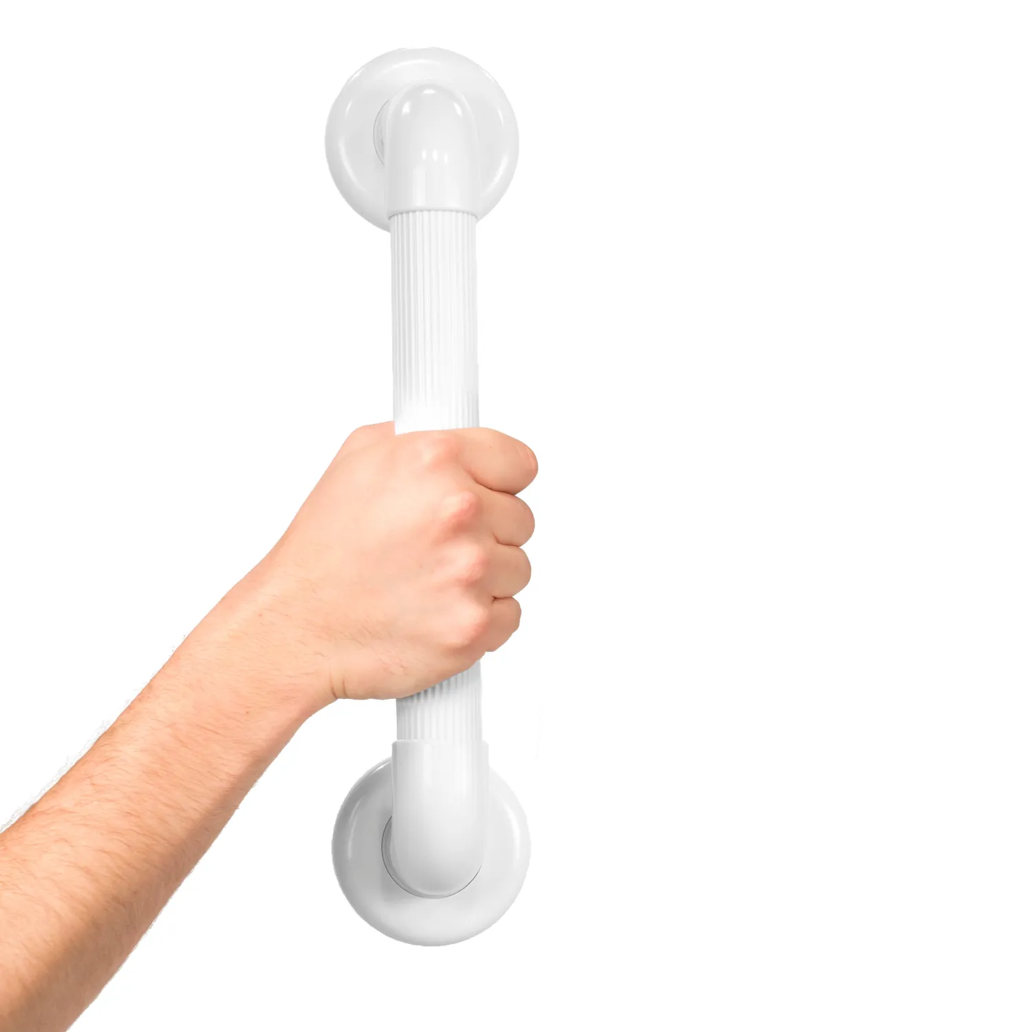 Vitility støttehåndtak 30 cm hvitt med riller