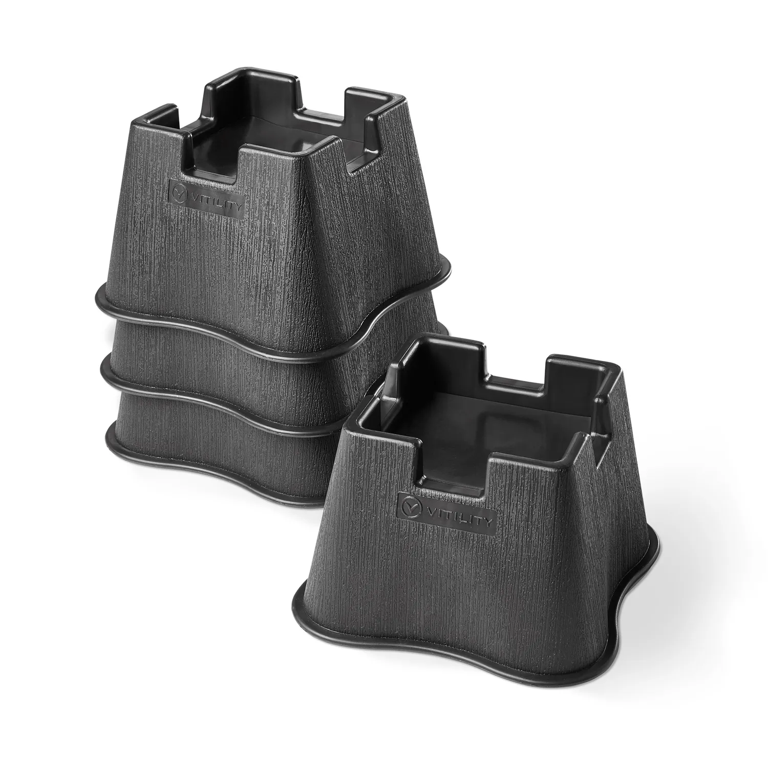 Vitility møbelforhøyer forhøyningsklosser 7 cm 4-pk sklisikker