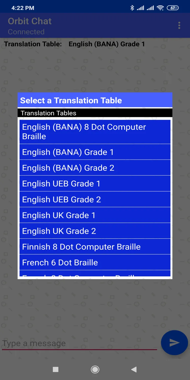 Orbit Reader Orbit Chat app for Orbit Reader 20 punktskriftchat
