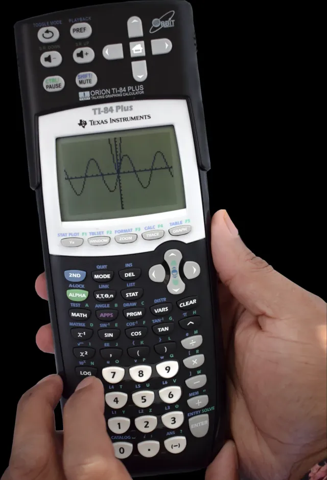 Orbit Reader Orion TI-84 Plus grafisk kalkulator med tale