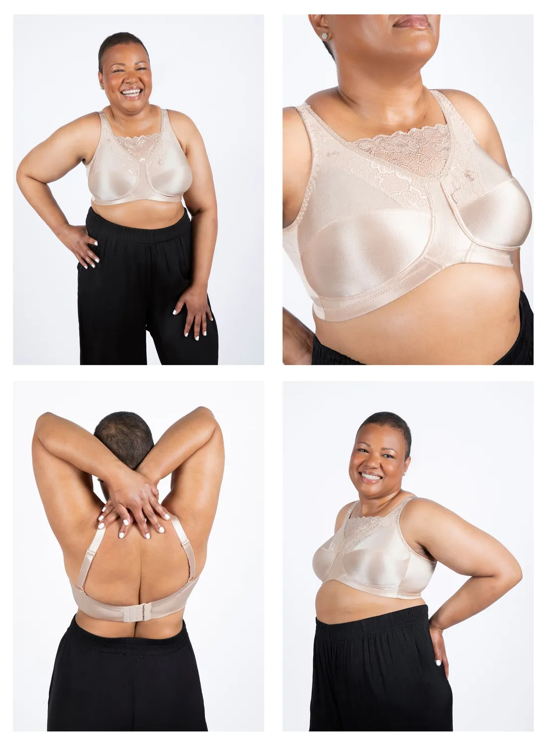 Trulife Rosa 6419 softcup-BH latte med blonder