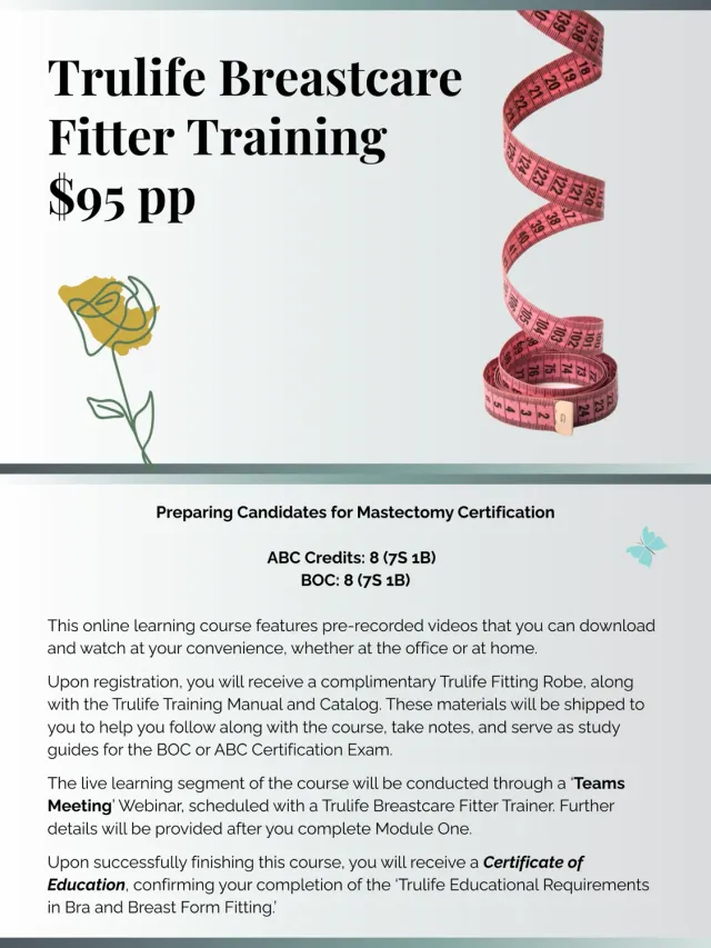 Trulife Breastcare Fitter Training kurs A3735 nett