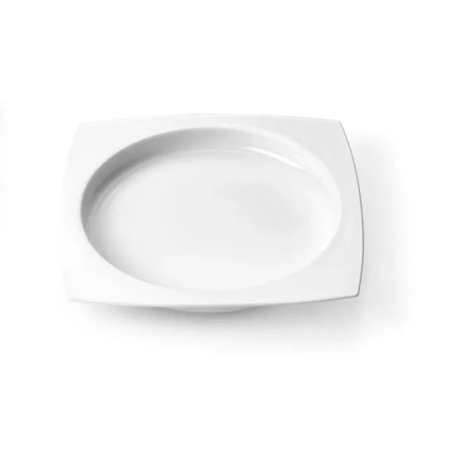 Vitility tallerken med høykant hvit plast 25 cm støtte